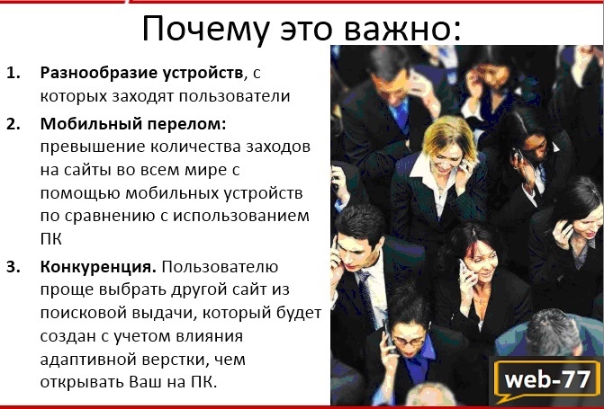 Адаптивность сайта